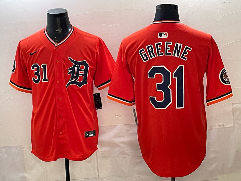 Men Detroit Tigers #31 Greene orange Game Nike MLB Jersey 2026032003->detroit tigers->MLB Jersey